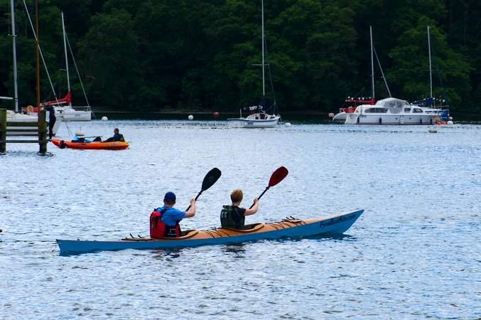 The Sport Tandem is a fast wooden kayak perfect for athletic couples